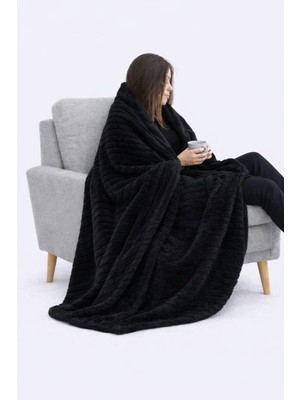 Caspara Premium Peluş Wellsoft Tv Battaniyesi 110 x 170 Yumuşak & Sıcak Koltuk Battaniyesi Unisex