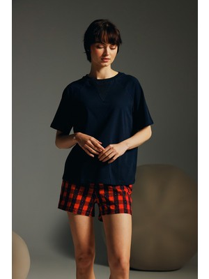 Hays Kadın Pamuklu Reglan Kısa Kollu Pijama Üstü