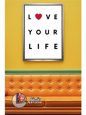 KOSS Dijital Aşk Temalı Duvar Tablosu Kalpli Minimal Tasarım Salon Yatak Odası Dekoru Çerçeveli Kanvas Tablo