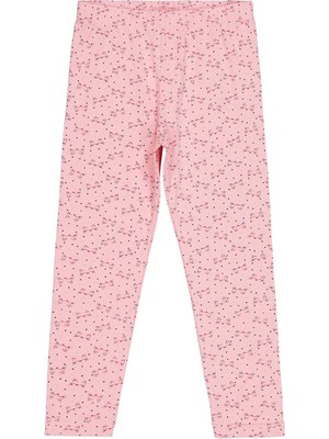 Civil Girls Kedi Baskılı 6-9 Yaş Tayt - Pembe 6-7 Yaş