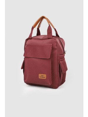 Septemmart  Lancy Model Saten Çok Bölmeli Kadın Sırt Çantası