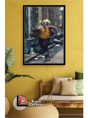 KOSS Dijital Joker Sokak Sahnesi Duvar Tablosu Film Temalı Ev Dekorasyonu Genç Odası Için Çerçeveli Kanvas Tablo
