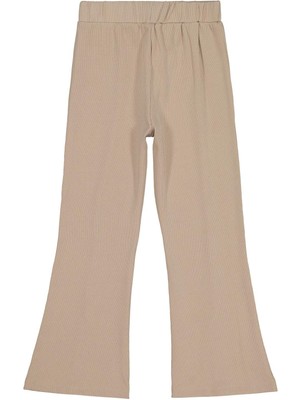 Civil Girls Paça Yırtmaçlı 10-13 Yaş Tayt - Bej 11-12 Yaş