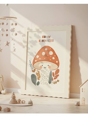 Fuart.Co Grow Kindness Dijital Baskı Posteri (Çerçevesiz) Çocuk Odası Için Poster Nufu