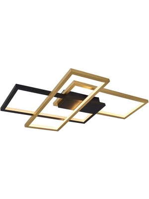 Özcan Aydınlatma 4158-1-20 Square 3'Lü Plafonyer Siyah-Eskitme