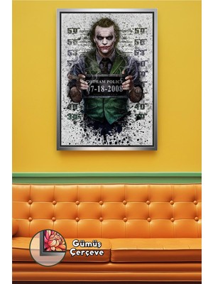 KOSS Dijital Joker Gözaltı Sahnesi Sinema Meraklıları Için Çarpıcı Dekorasyon Fikri Çerçeveli Kanvas Tablo