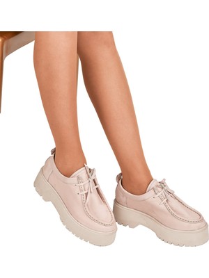 Moosefield Hakiki Deri Pembe Kadın Ayakkabı