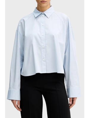 Calvin Klein Pamuklu Relaxed Fit Klasik Yaka Kısa Gömlek LV047C141G24Q Bayan Gömlek LV047C141G 24Q