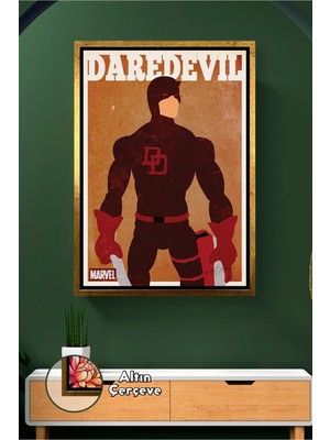 KOSS Dijital Daredevil Marvel Süper Kahraman Duvar Süsü Modern Ev Ofis Oyun Odası Çerçeveli Kanvas Tablo