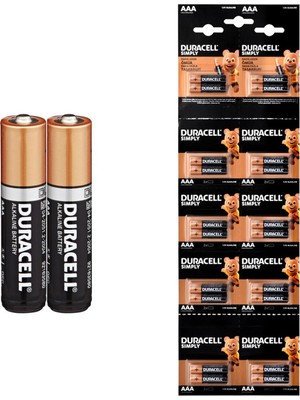 Duracell Sımply Aaa Ince Kalem Pil Alkalin 20LI Paket