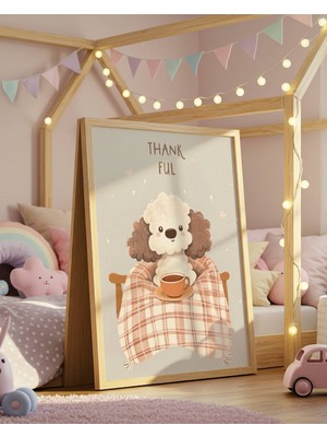 Fuart.Co Thank Ful Dijital Baskı Posteri (Çerçevesiz) Çocuk Odası Için Poster Nufu