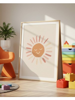 Fuart.Co Güneş Dijital Baskı Posteri (Çerçevesiz) Çocuk Odası Için Poster Nufu