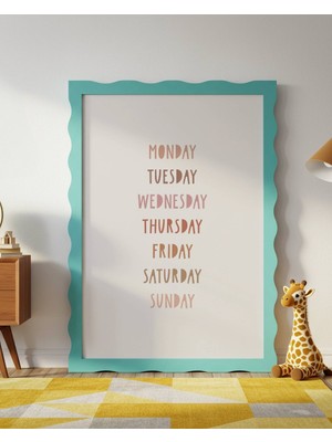 Fuart.Co Days Dijital Baskı Posteri (Çerçevesiz) Çocuk Odası Için Poster Nufu