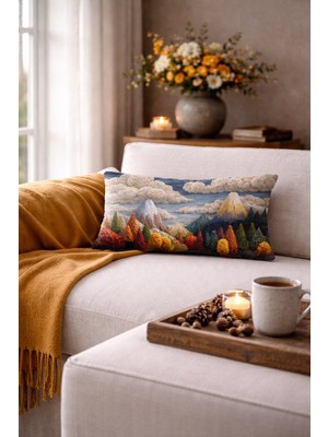 Arancione Co. Çift Tarafı Baskılı Dikdörtgen Kırlent Kılıfı 6AOD16