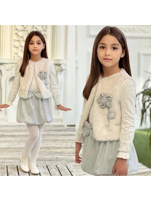 bebexy Gri Simli Balon Etek 3'lü Takım