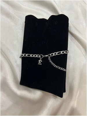 Sakura Accessories Kararmaz Çelik Bileklik Harf Detay Sevgili/çift Bilekliği Unisex Çelik Zincir (Tek Adet)