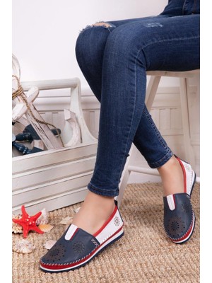 Tarçın Ayakkabı Hakiki Deri Tommy Kadın Deri Babet TRC116-0065