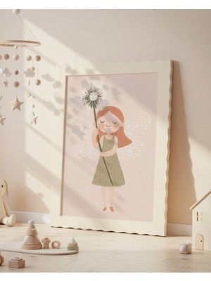 Fuart.Co Mutlu Kız Dijital Baskı Posteri (Çerçevesiz) Çocuk Odası Için Poster Nufu