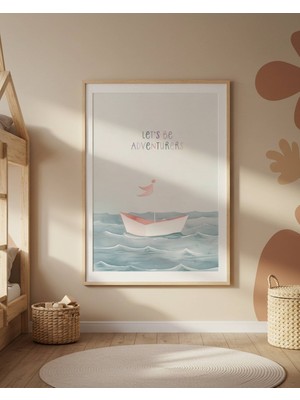 Fuart.Co Lets Be Adventures Dijital Baskı Posteri (Çerçevesiz) Çocuk Odası Için Poster Nufu