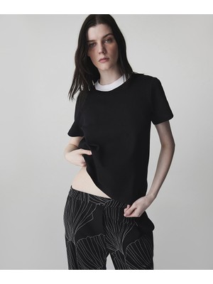 İpekyol Kontrast yaka tişört IS1260070106001