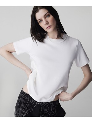 İpekyol Kontrast yaka colorblock tişört IS1260070106018