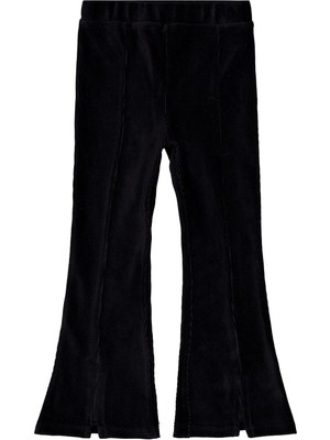 Civil Girls Yırtmaçlı 2-5 Yaş Tayt - Siyah 4-5 Yaş