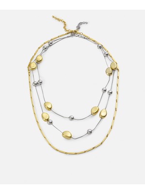 İpekyol Çift renkli kombine parçalı kolye IS1260051016265