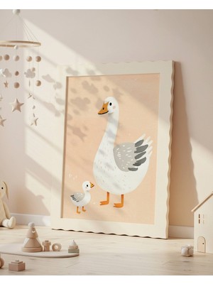 Fuart.Co Ördekler Dijital Baskı Posteri (Çerçevesiz) Çocuk Odası Için Poster Nufu