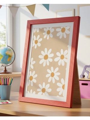 Fuart.Co Papatya Dijital Baskı Posteri (Çerçevesiz) Çocuk Odası Için Poster Nufu