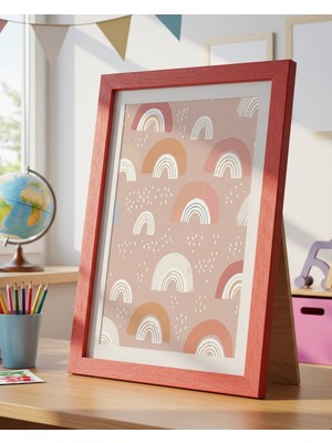 Fuart.Co Renkli Gökkuşakları Dijital Baskı Posteri (Çerçevesiz) Çocuk Odası Için Poster Nufu