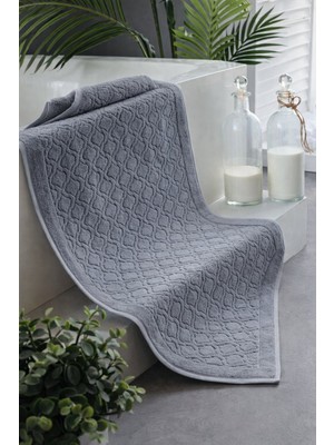 Neşe Home Collection Eva 50x75 cm  Gri Ayak Havlusu