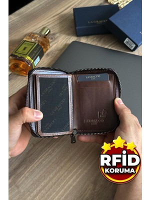 Septemmart Lancoves Hakiki Deri Rfid Korumalı Fermuarlı Erkek Cüzdan