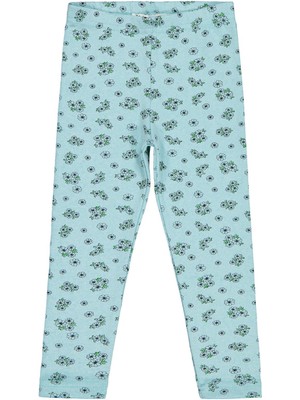 Civil Girls Çıtır Çiçek Desenli 10-13 Yaş Tayt - Yeşil 10-11 Yaş