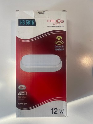 Helios Beyaz Işık Ledli  Fotoselli Nemli Alan, Dış Mekan, Bahçe, Banyo, Teras, Balkon, Kamelya, Veranda Apliği