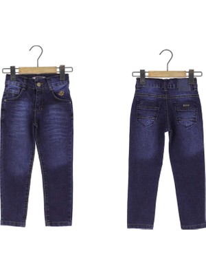 Atabay Kemerli Fermuarlı Basıc Denım Pantolon - SZG8915 - Lacivert - 1 Yaş Lacivert