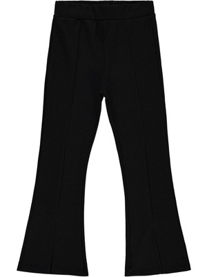 Civil Girls Paça Yırtmaçlı 10-13 Yaş Tayt - Siyah 11-12 Yaş