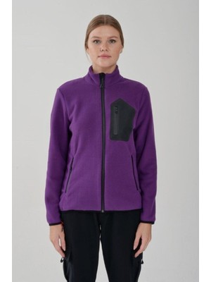 Exuma Kadın Tam Fermuarlı Polar 2322003 - Mor