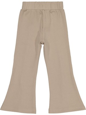 Civil Girls Paça Yırtmaçlı 2-5 Yaş Tayt - Bej 3-4 Yaş