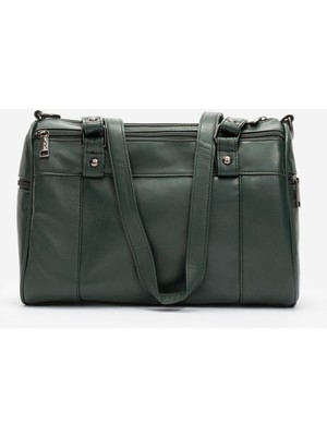 Dericlub Verona Kadın Omuz Askılı Kol Çantası Gerçek Deri Yeşil