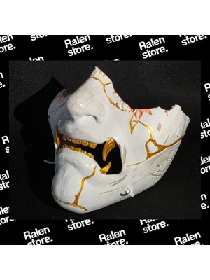 Ralen Ghost Of Yotei Temalı Koleksiyonluk Maske – Oyun Içi Maske Tasarımı, 3D Baskı Dekoratif Duvar/masa Üstü Aksesuar, Gamer Odası Dekoru