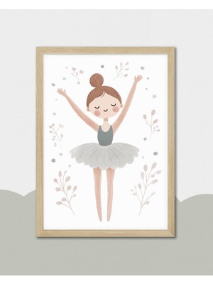 Fuart.Co Balerin Dansı Dijital Baskı Posteri (Çerçevesiz) Çocuk Odası Için Poster Nufu