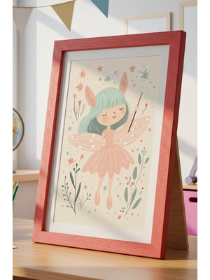 Fuart.Co Ressam Kız Dijital Baskı Posteri (Çerçevesiz) Çocuk Odası Için Poster Nufu