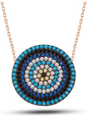 Katre46 925 Ayar ​gümüş Rose Nazar Kadın Kolye