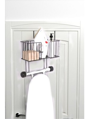 Octopus Bazaar Kapı Arkası Ayarlanabilir Organizer Ütü ve Ütü Masası Askısı Ütü Düzenleyici Raf Ütü Askılığı