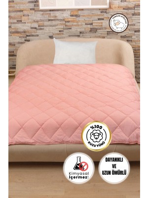 Yasetex Tasarım Tek Kişilik Yün Yorgan ve Yastık Seti 155X215 - %100 Doğal Merinos Uyku Seti