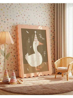 Fuart.Co Partide Ördek Dijital Baskı Posteri (Çerçevesiz) Çocuk Odası Için Poster Nufu