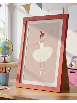 Fuart.Co Balerin Dijital Baskı Posteri (Çerçevesiz) Çocuk Odası Için Poster Nufu
