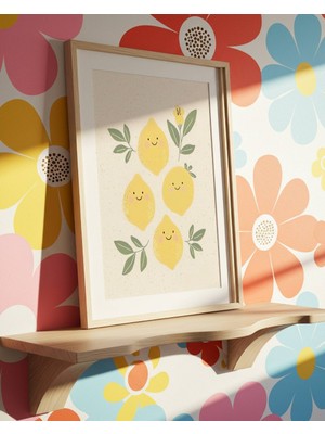 Fuart.Co Limonlar Dijital Baskı Posteri (Çerçevesiz) Çocuk Odası Için Poster Nufu