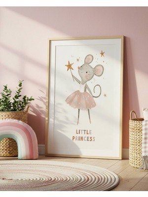 Fuart.Co Little Princess Dijital Baskı Posteri (Çerçevesiz) Çocuk Odası Için Poster Nufu