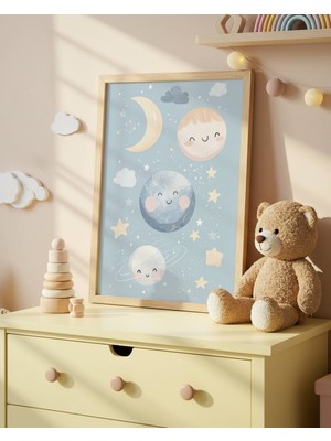 Fuart.Co Gökyüzü Dijital Baskı Posteri (Çerçevesiz) Çocuk Odası Için Poster Nufu